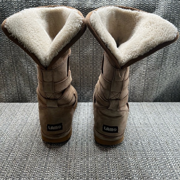 LAM. Juniper Women's Boots Size 9 Tan Suede Leather - Picture 6 of 8